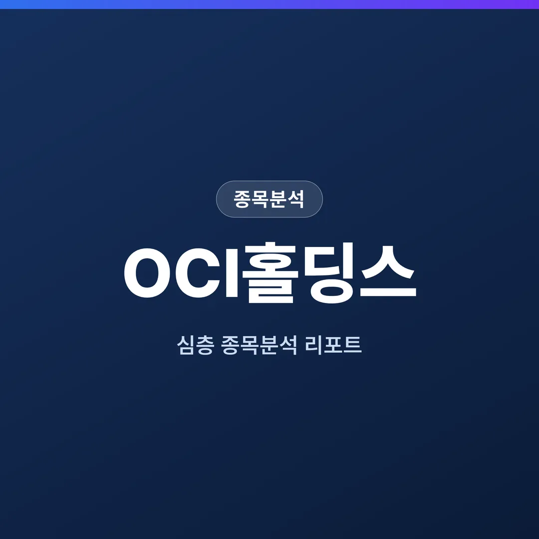 OCI홀딩스 종목분석