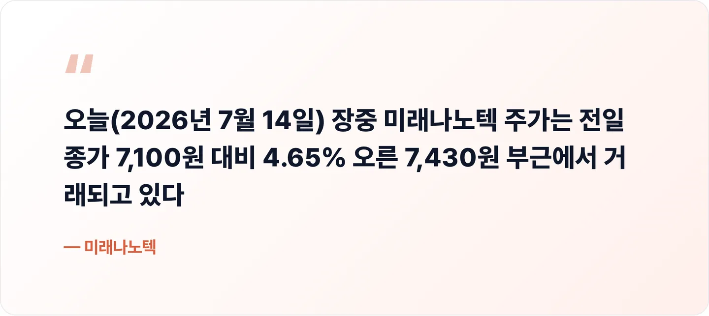 미래나노텍 핵심 문장