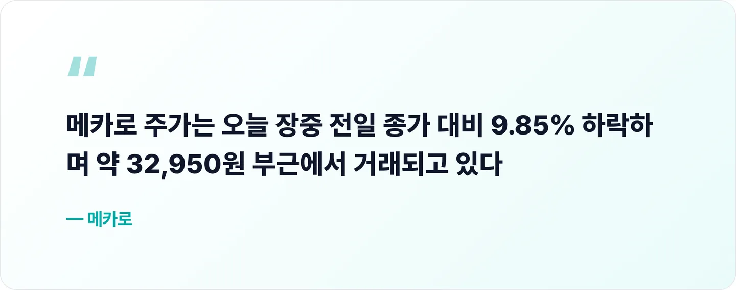 메카로 핵심 문장