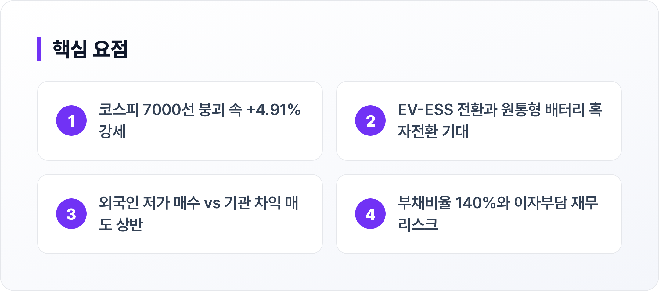 LG에너지솔루션 핵심 요점