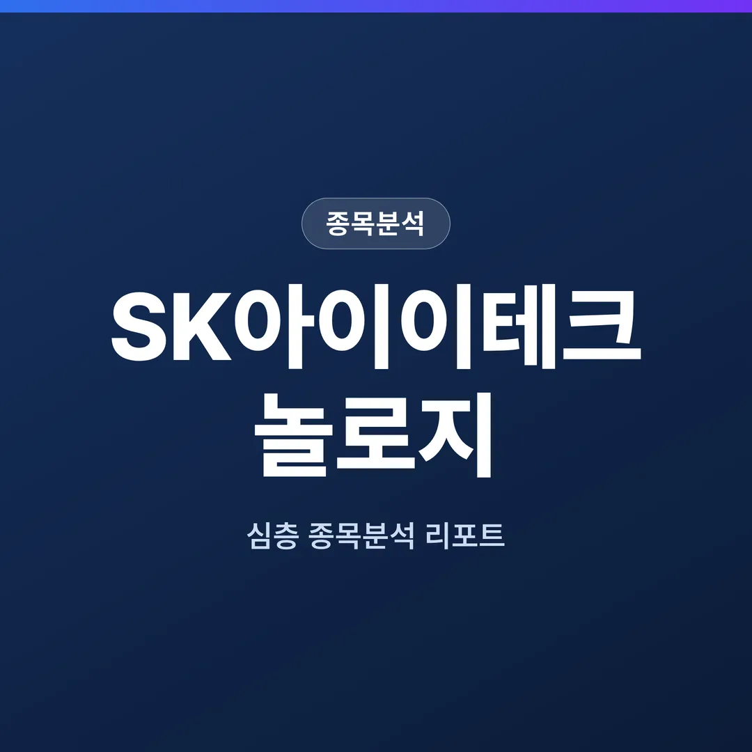 SK아이이테크놀로지 종목분석