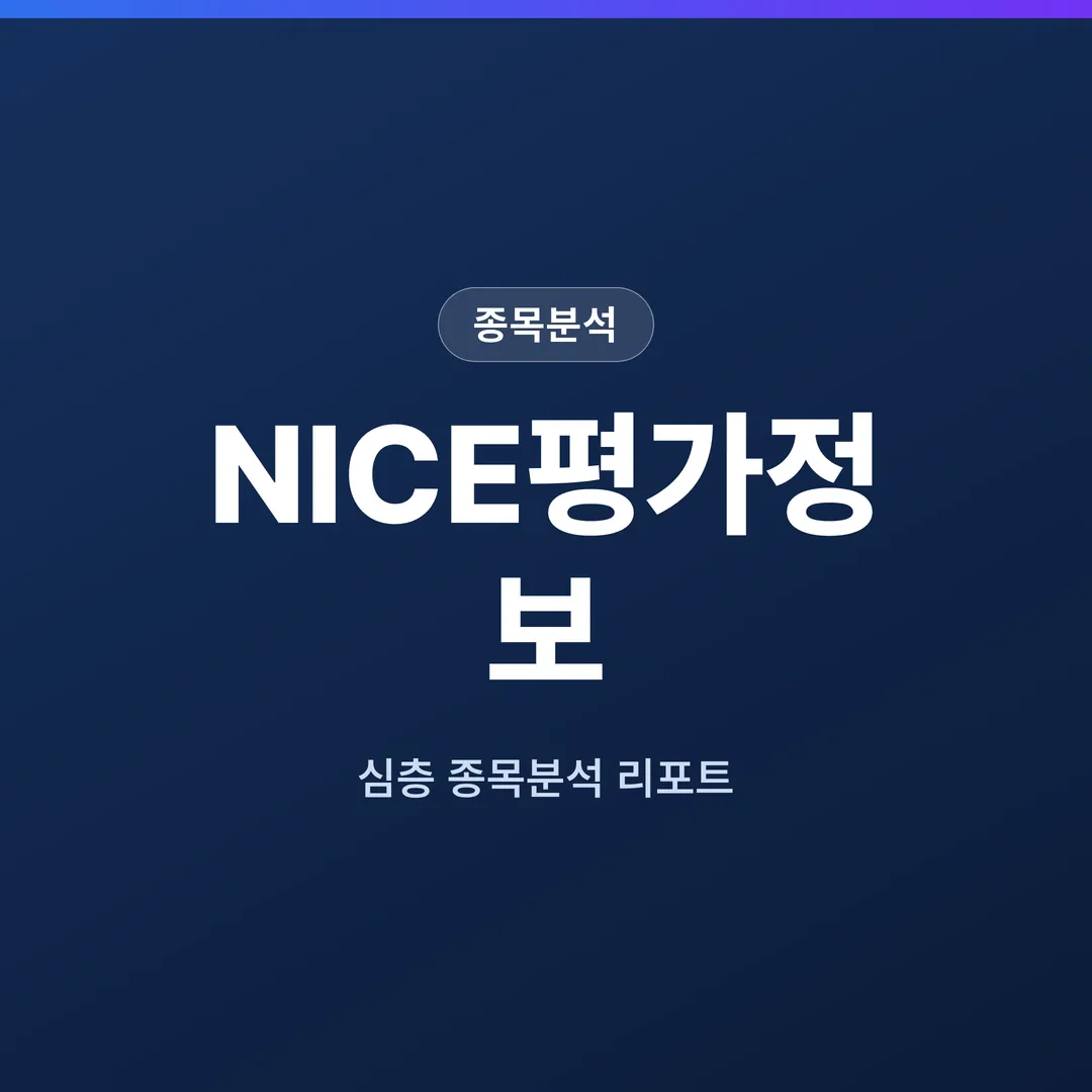 NICE평가정보 종목분석