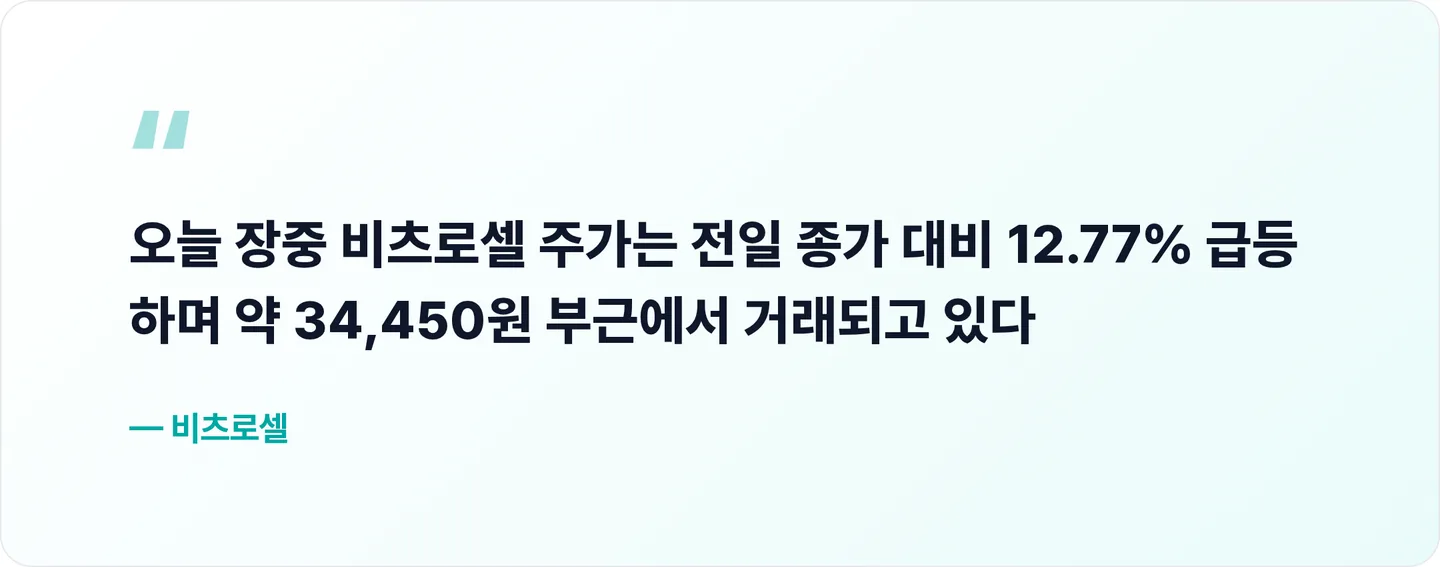 비츠로셀 핵심 문장