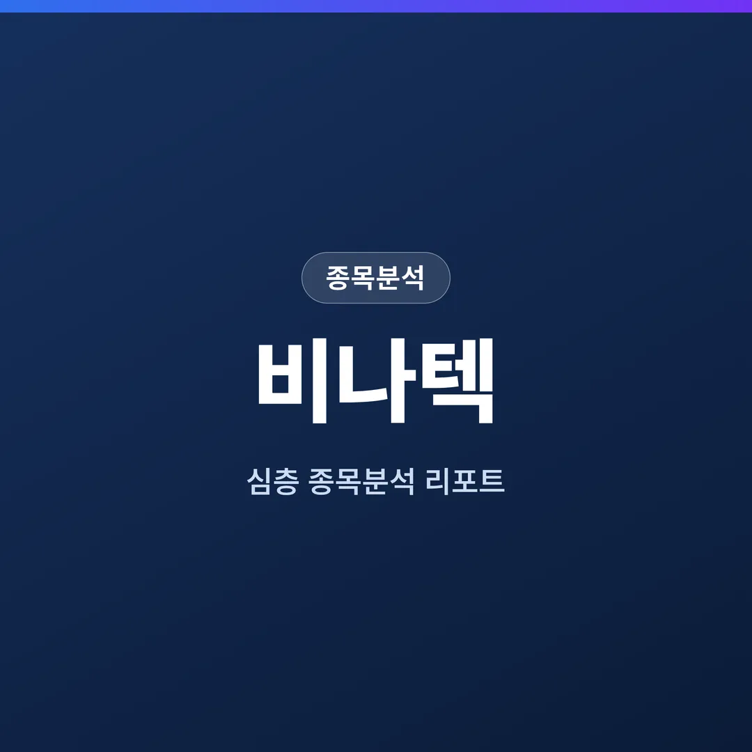 비나텍 종목분석