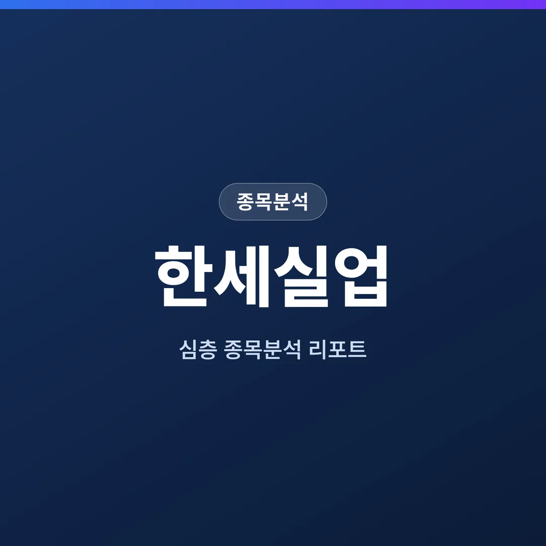 한세실업 종목분석