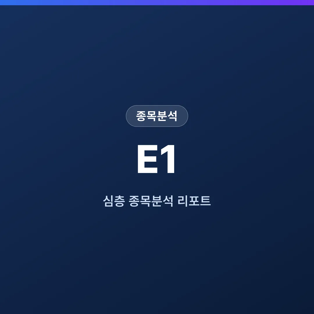 E1 종목분석