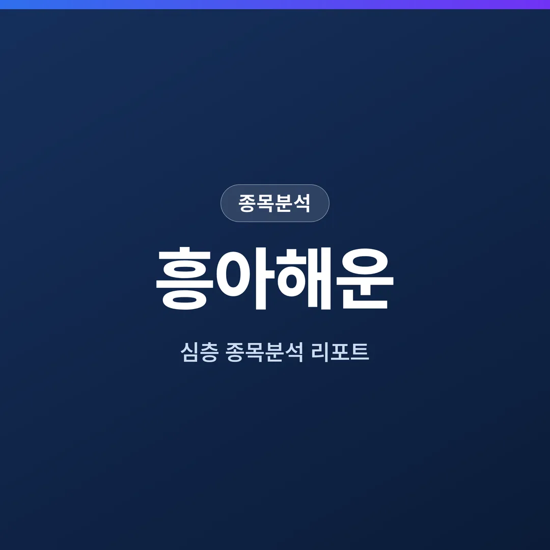 흥아해운 종목분석