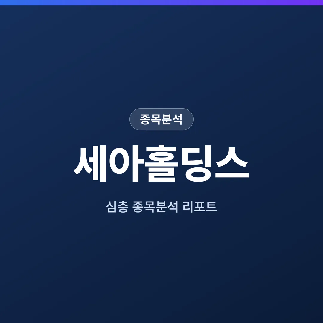 세아홀딩스 종목분석