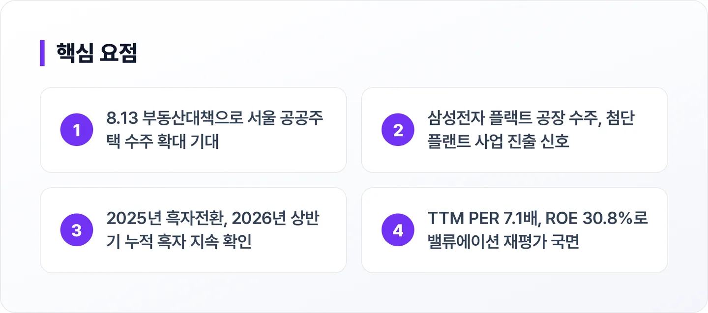 금호건설 핵심 요점