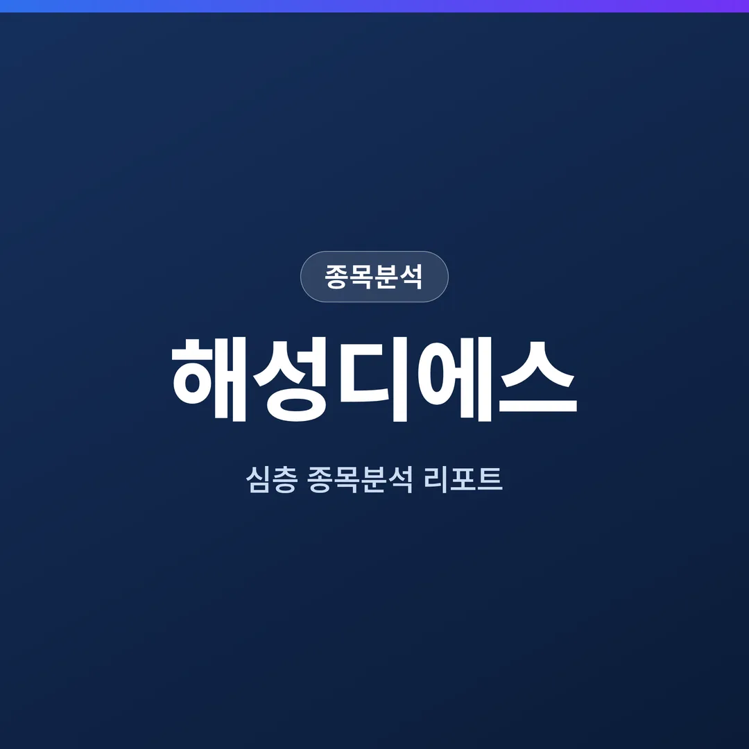 해성디에스 종목분석