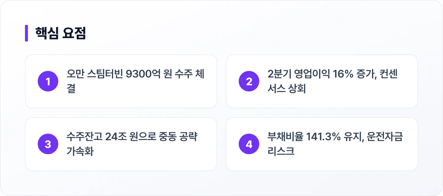 두산에너빌리티 핵심 요점