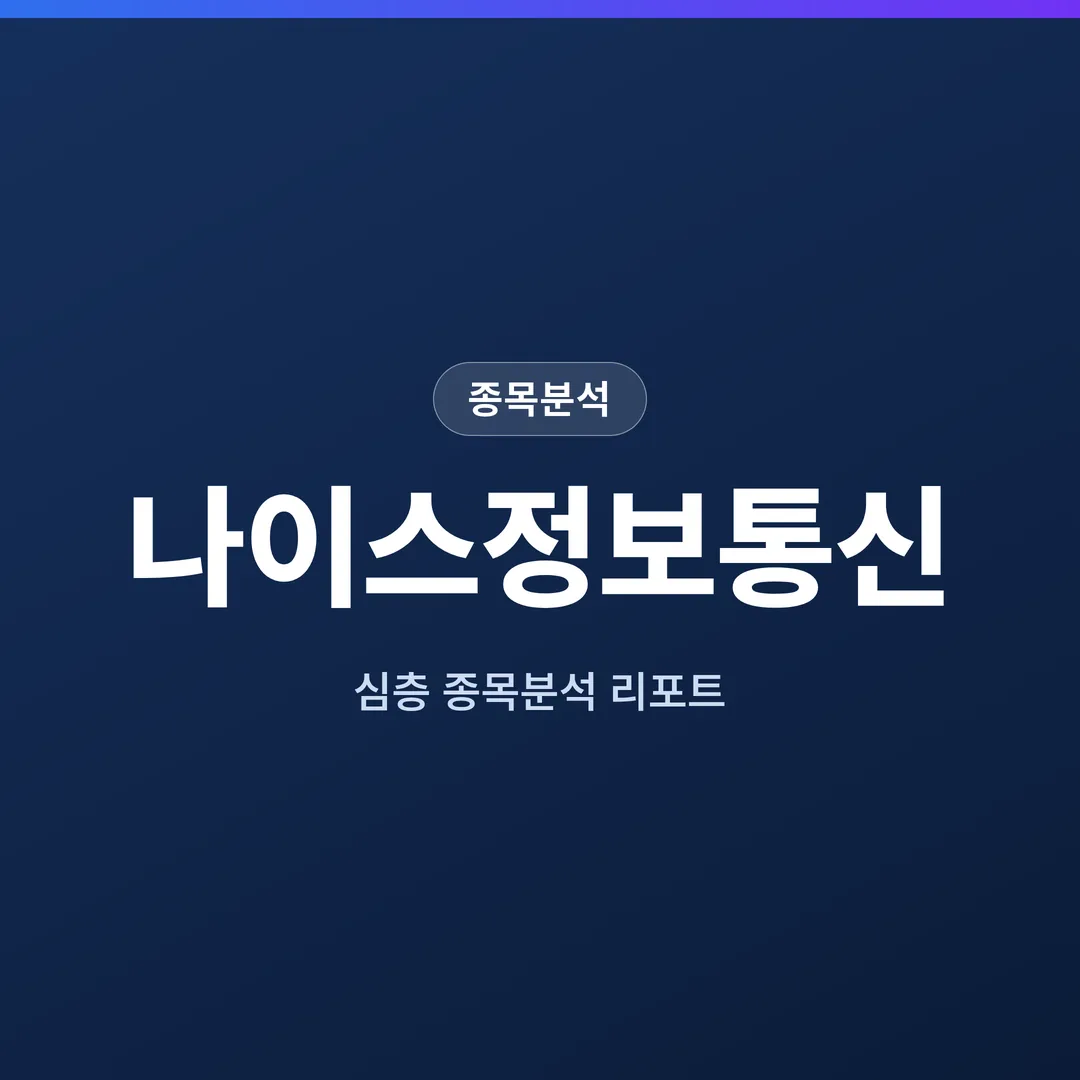 나이스정보통신 종목분석
