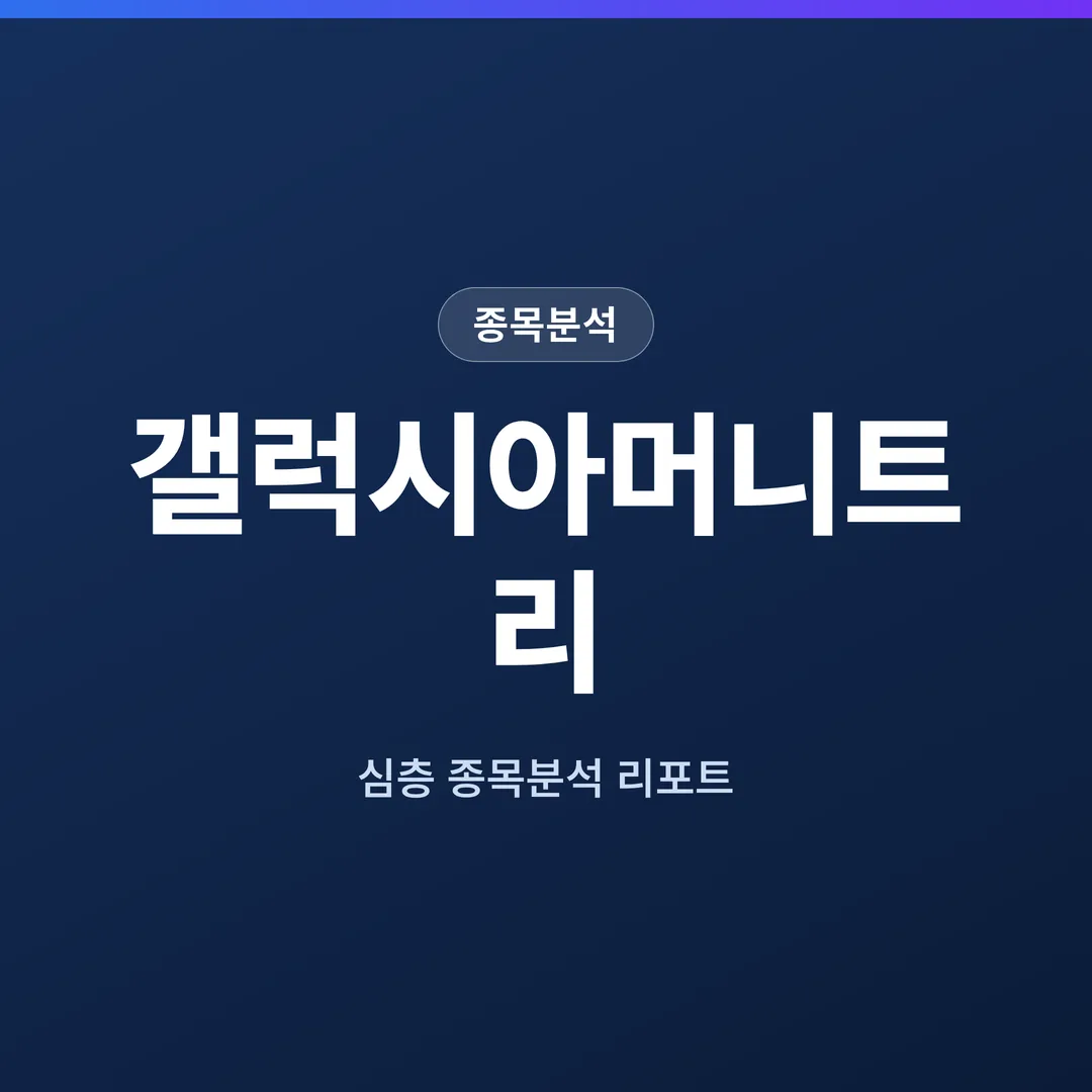 갤럭시아머니트리 종목분석