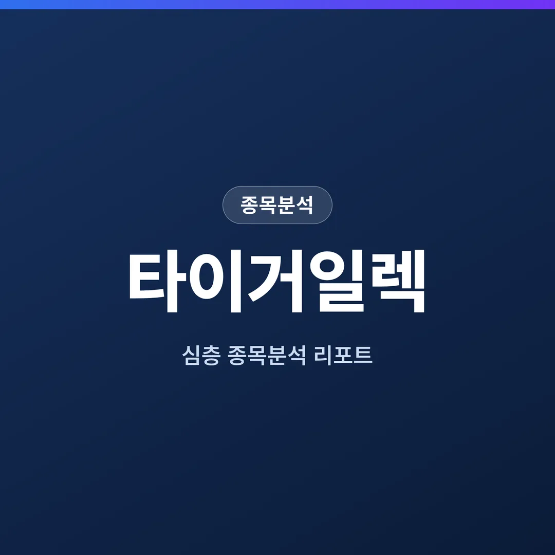 타이거일렉 종목분석