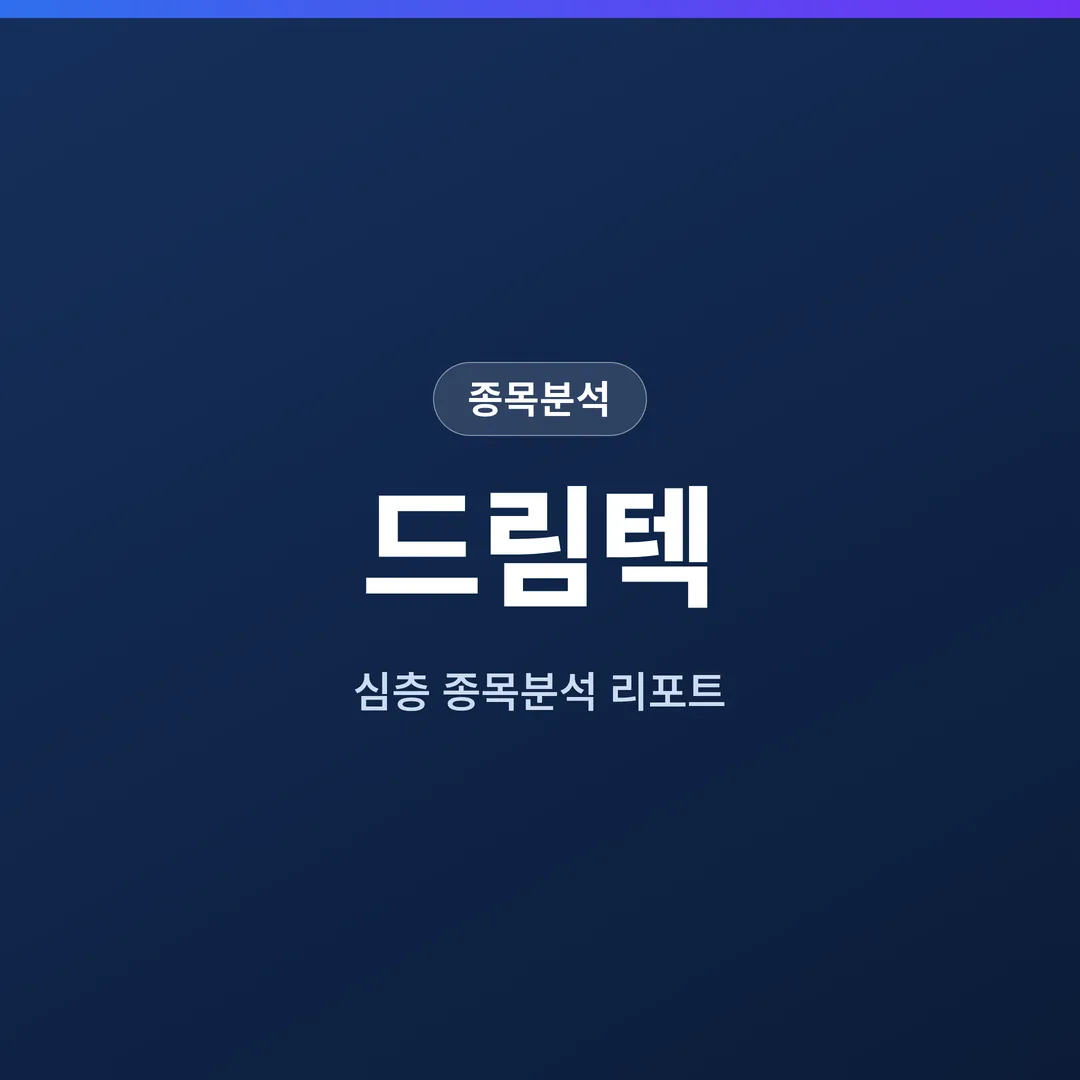 드림텍 종목분석