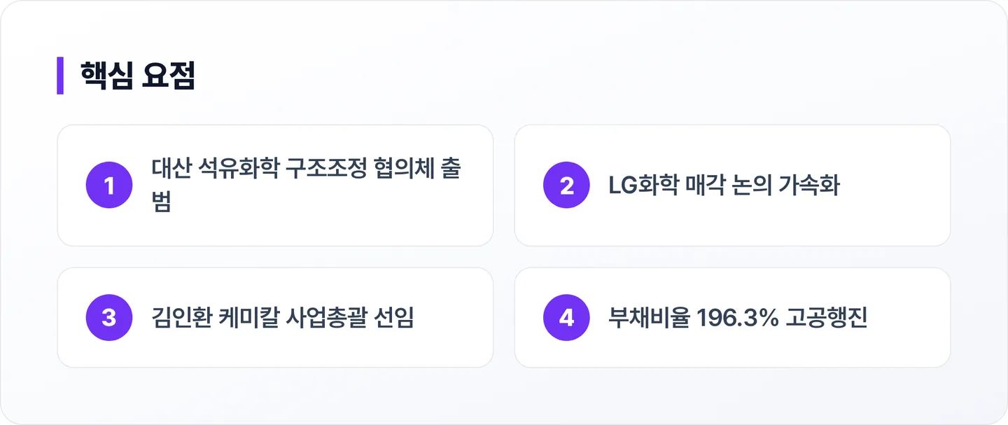 한화솔루션 핵심 요점