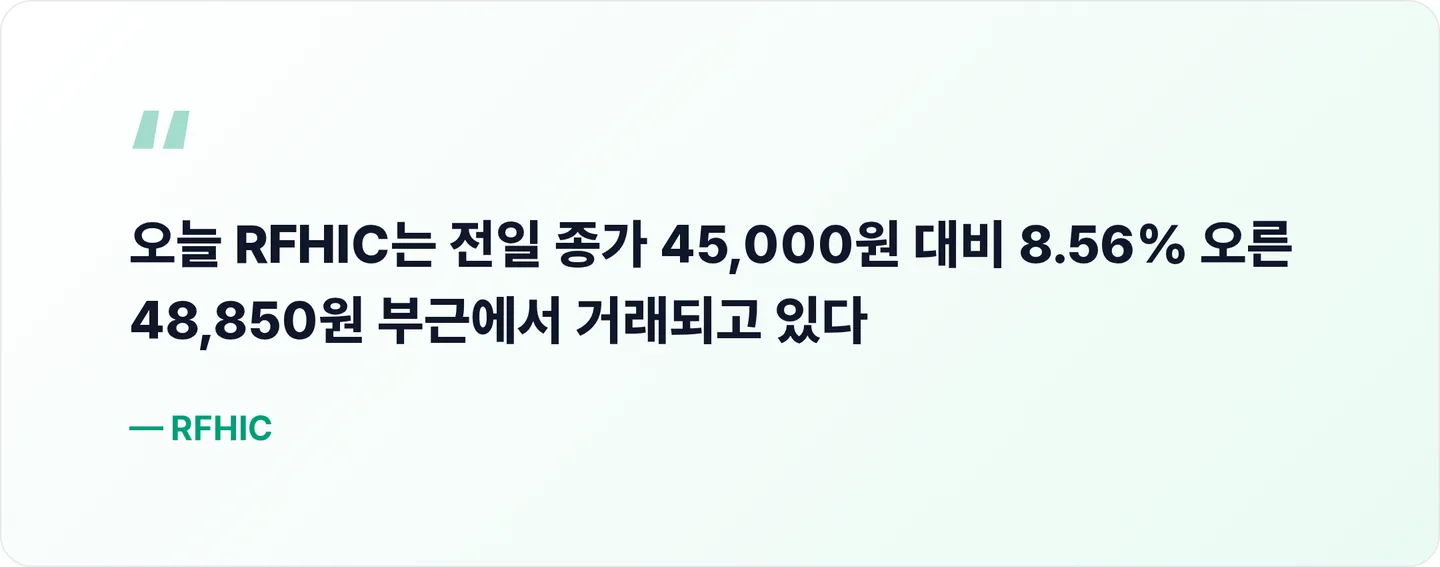 RFHIC 핵심 문장
